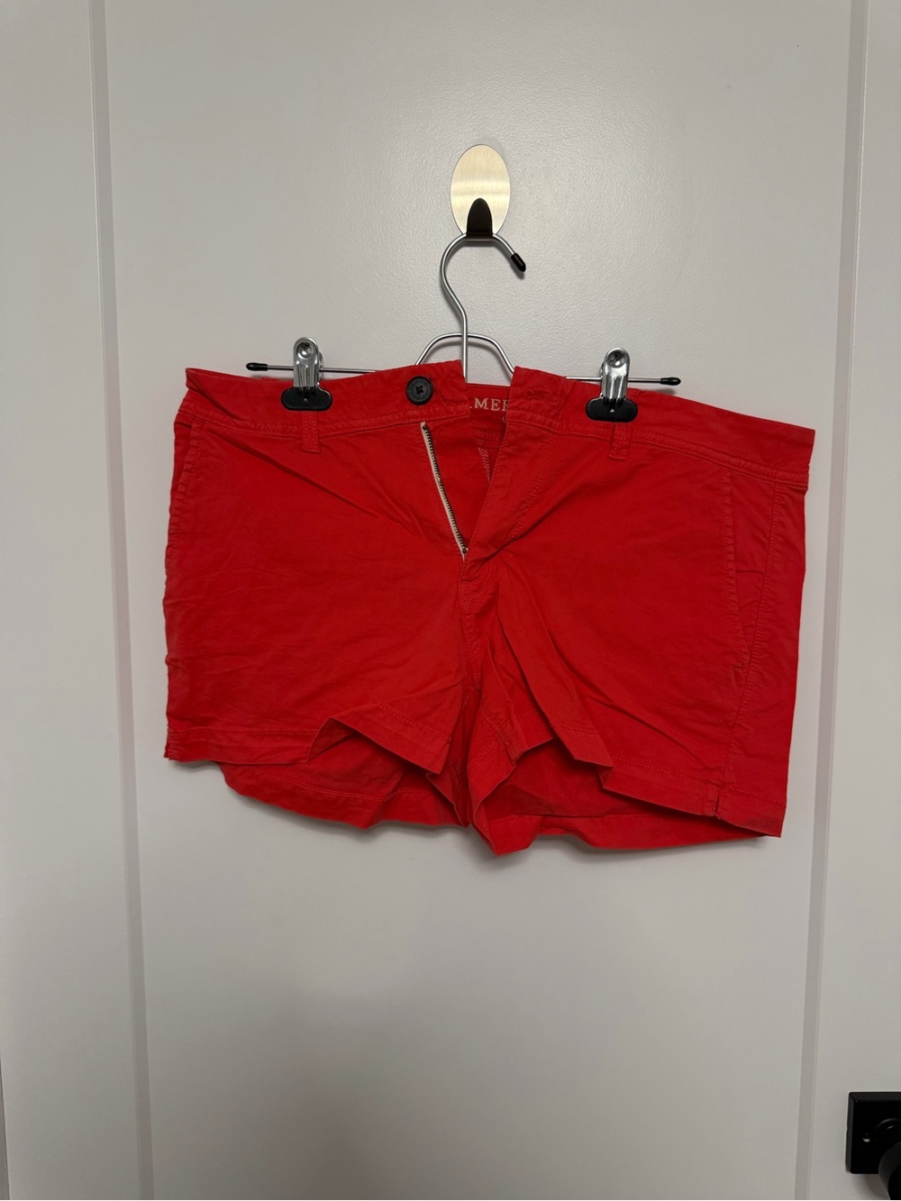 American Eagle Outfitters Coral Red Super Stretch Shorts